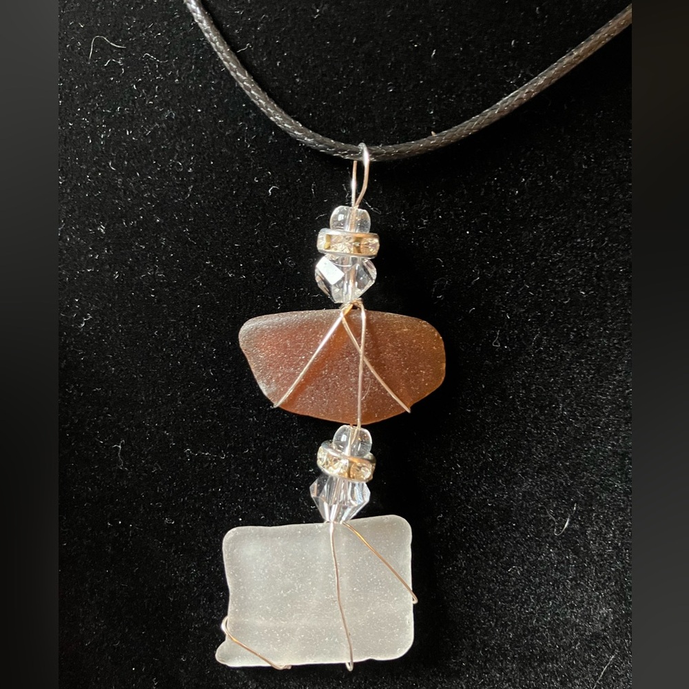 # 35 Handmade seaglass necklace stack